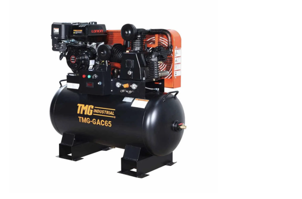 Why a two-stage gas powered air compressor squeezes its air twice before it reaches the tank