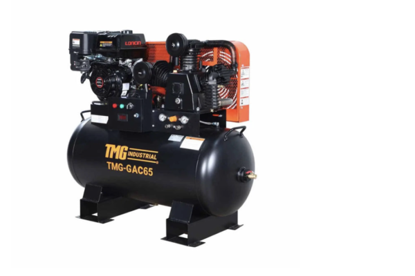 Why a two-stage gas powered air compressor squeezes its air twice before it reaches the tank